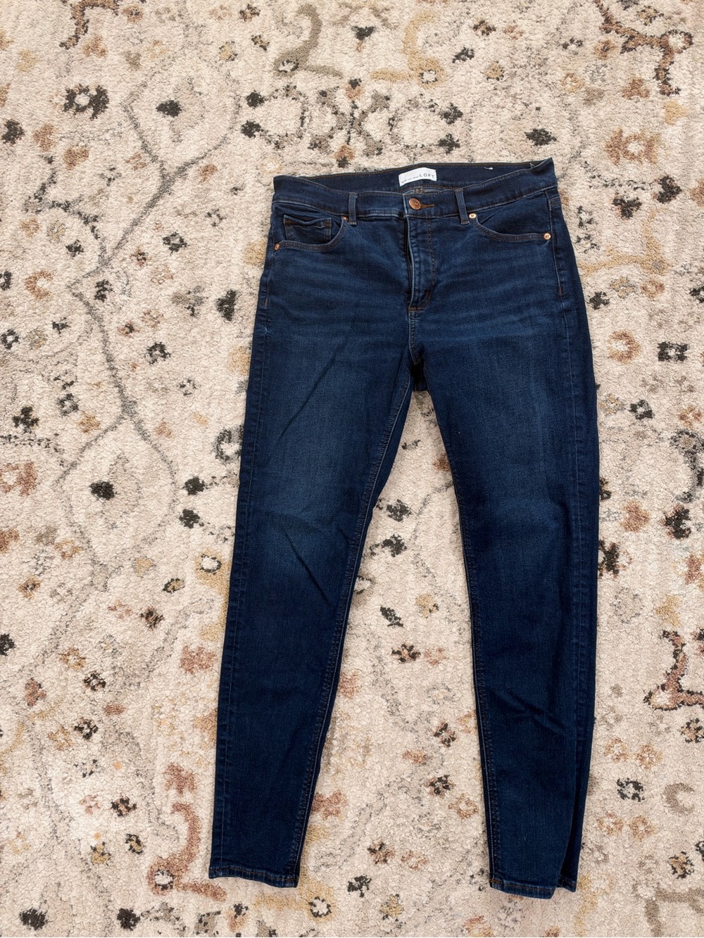 LOFT Dark Indigo Skinny Jeans